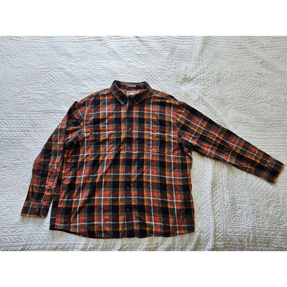 Duluth Trading XL Untucked Plaid Long Sleeve Shirt. Outdoors Flannel Relaxed Fit